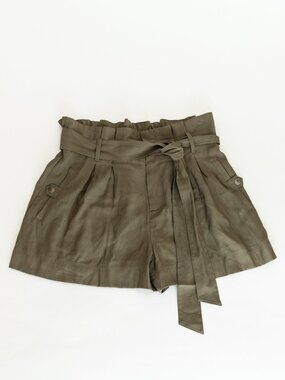 Sophie Rue Anthopologie Paperbag Shorts XL Belted High Waist Beach Safari Summer
